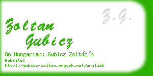 zoltan gubicz business card